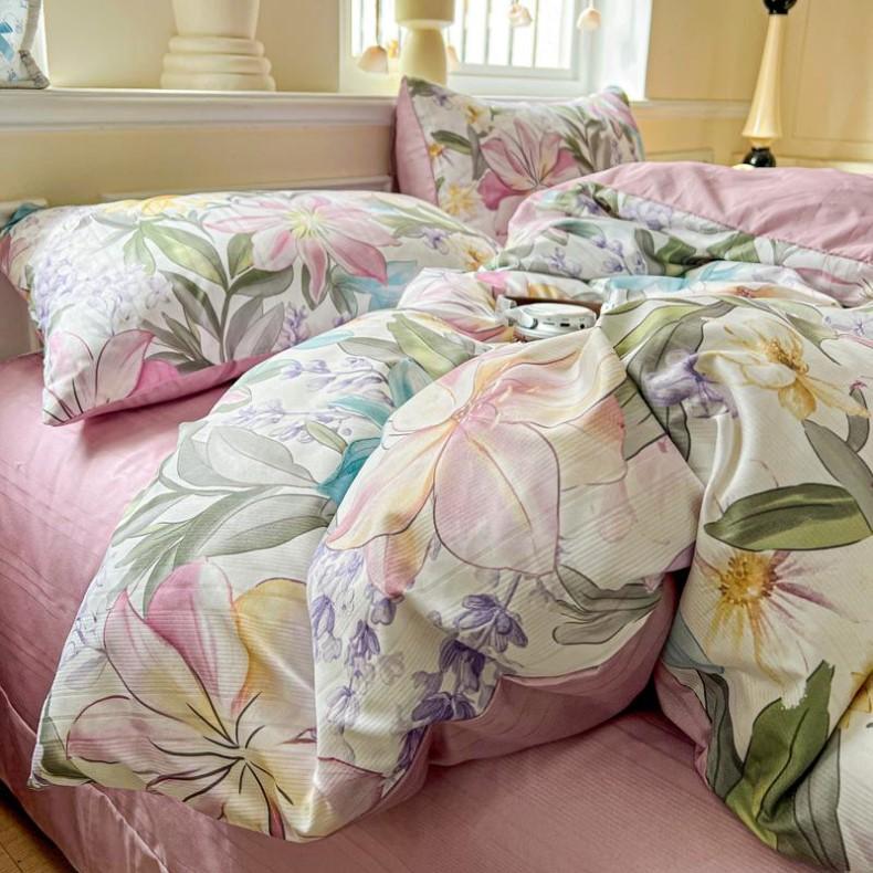 Crown Home Textile Small Fresh Series Jacquard Small Zhu Jin Four Piece Set