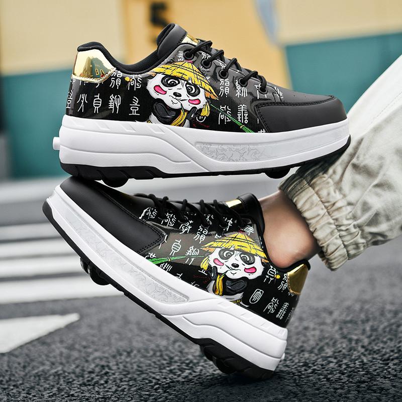 Children's Runaway Shoes Roller Skating Boys' Four-Wheel Runaway Shoes Students' Invisible Skates Invisible Girls' Shoes with Wheels