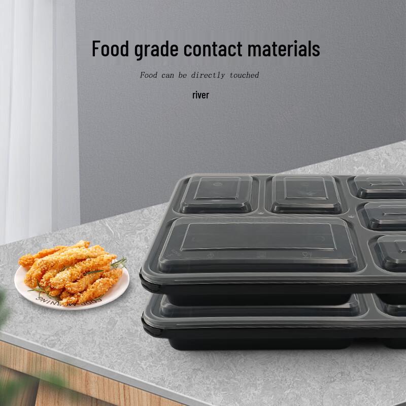 Disposable 6-Compartment Meal Box