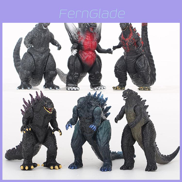 6pcs Exquisite Godzilla Monsters Movie Character Action Figure Doll Set For Fans