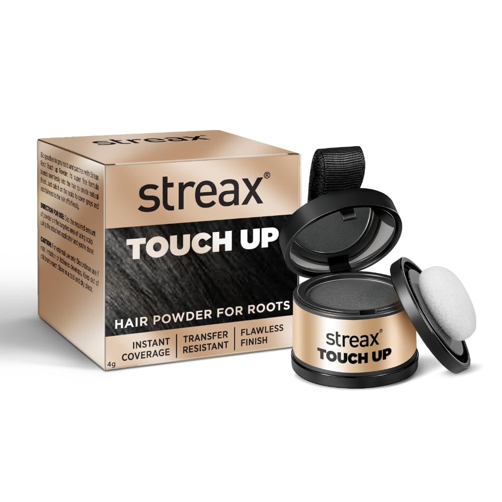 

Streax Hair Root Touch Up for Grey Hair, Black – 4gm