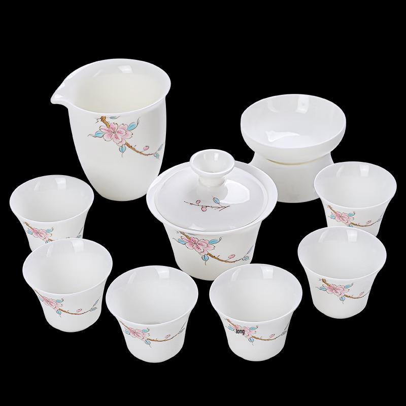 Tuopai Ceramic Tea Set with Lidded Cups