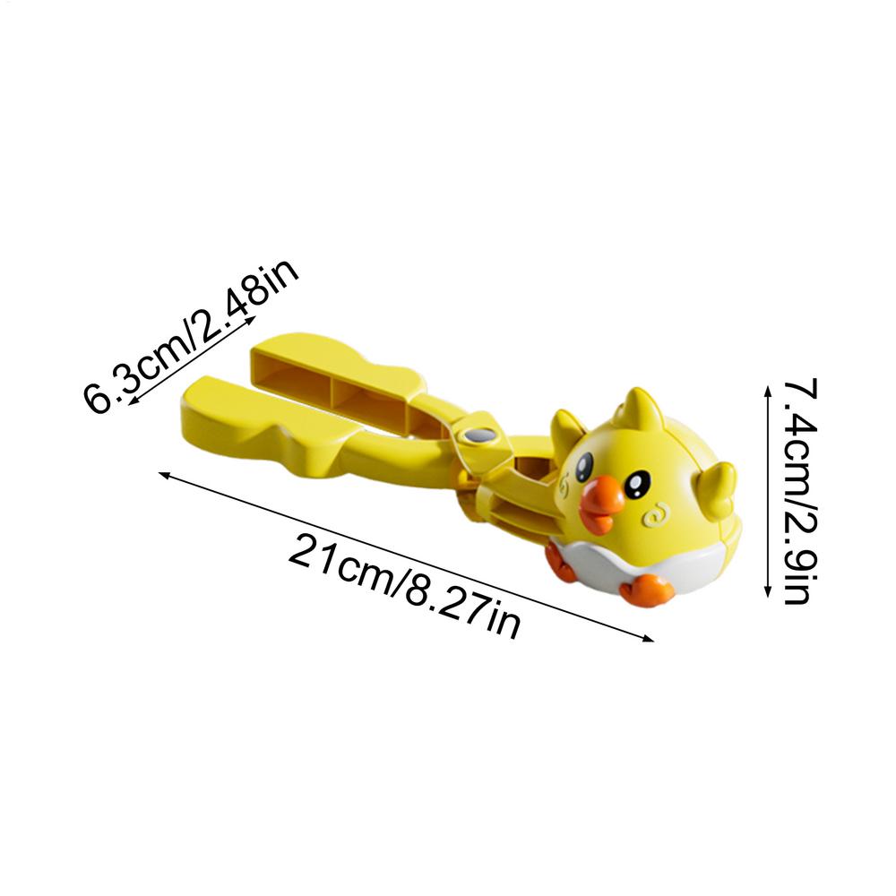 1pc Animal Snow ball Maker Clips Cute Chicken Shaped Snow Ball Tool Easy Grip Toys For Kids Outdoor Winter Fun