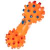 Rubber-coated Toy Large Barbell with Spikes - Toothbrushing and Teeth-cleaning Pet Sound-producing Toy Dumbbell - Large Size
