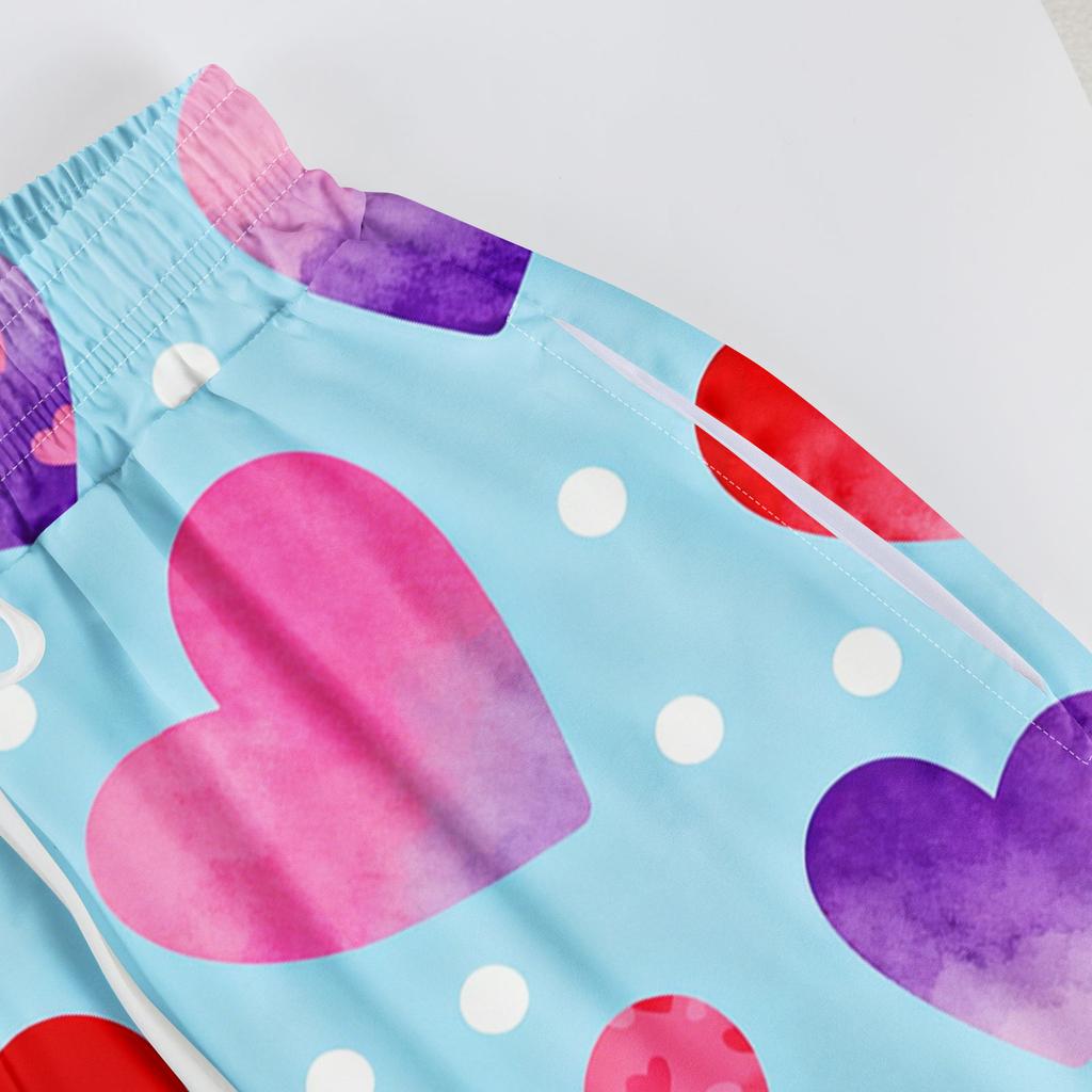 Γυναικεία Καλοκαιρινή Μποέμ Παλάτσο Παντελόνα Ψηλόμεση Φαρδύ Πόδι με Πρίτινγκ Καθημερινό Παντελόνι με Τσέπες