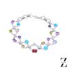 Multi Gemstone Bracelet: Handmade 925 Sterling Silver Jewelry