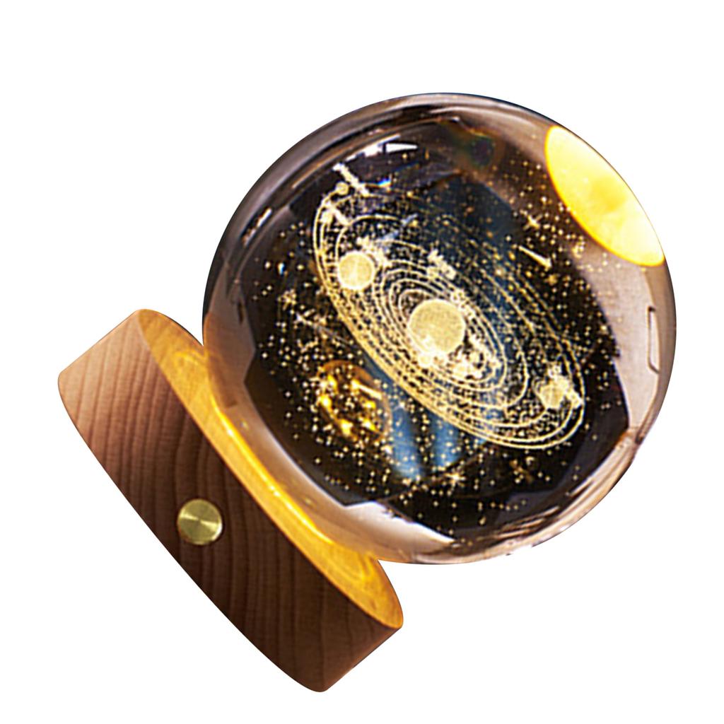 3D Crystal Ball Night Light Rechargeable Battery Soft Light Multifunction Crystal Ball Lamp with