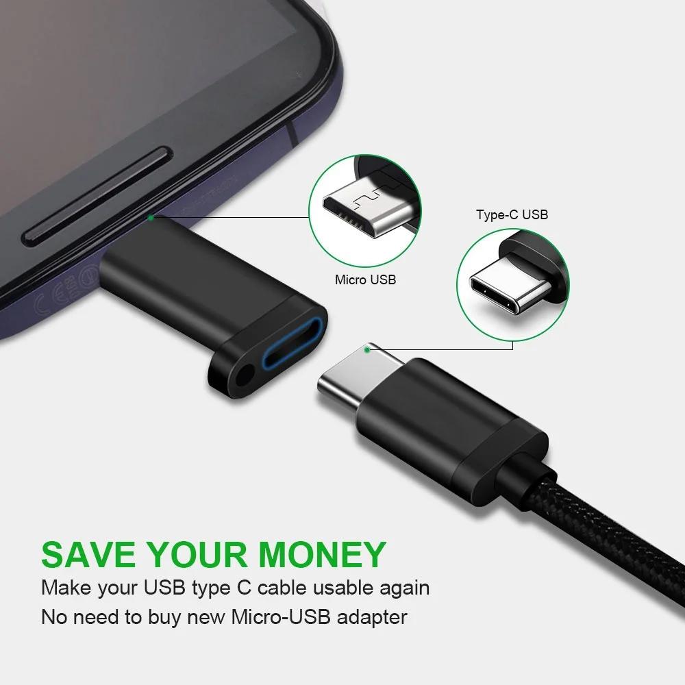 Type C To Micro USB Adapter Converter Type C Female To Micro USB Male Charge Data Sync Compatible Mobile Accessory