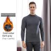 Men's Plus Velvet Thickened Thermal Underwear Set for Middle-aged and Elderly - High-collar Autumn Top and Pants