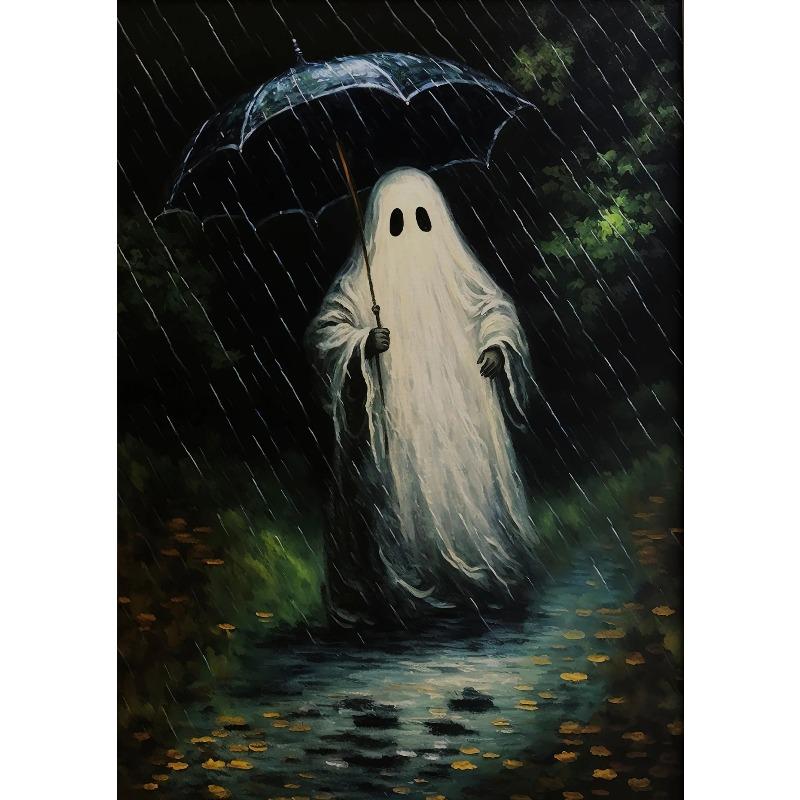 Dark Academia Art Haunting Ghost Poster Prints Halloween Home Decor Haunted House Gothic Vampire Canvas Painting Wall Art