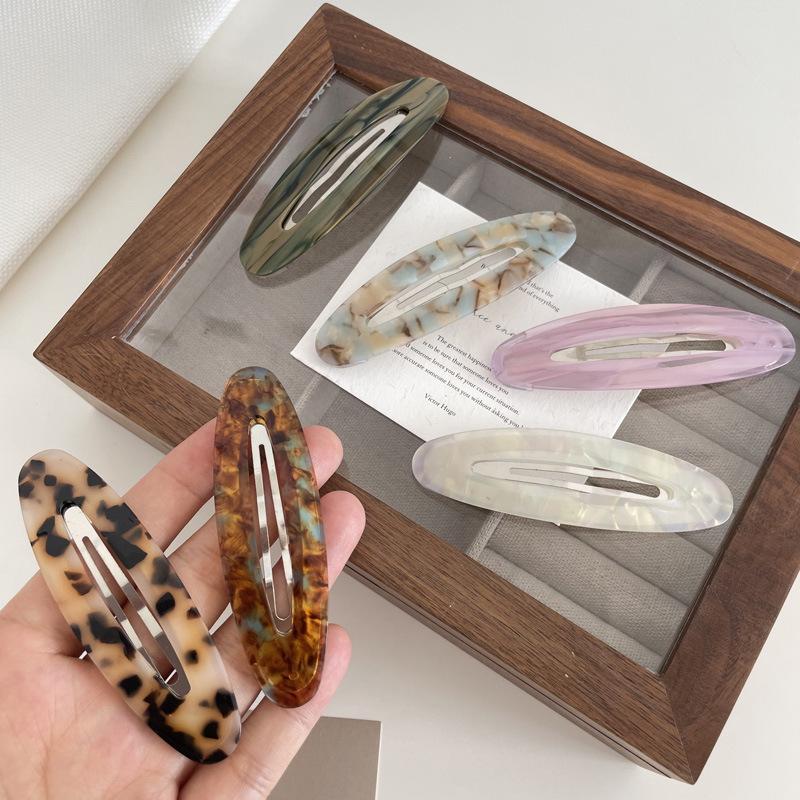 High-End Acetate Hair Clip for Bangs and Flyaways - Elegant Side and Back Clip for Women