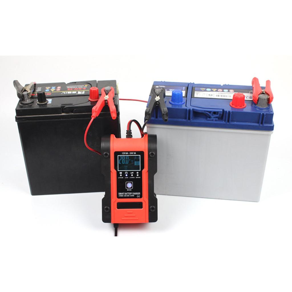 Car Battery Charger, 12V 7A   acid Batteries Charger, LCD Display Smart Battery Maintainer 7 Stages Trickle Chargers