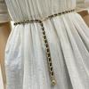 New Gold Metal Waist Chains For Women Lady Long Adjustable Thin Waistband Dress Coat Decorative Straps Girdle Accessories