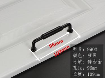 128 192mm Modern Schlicht Mode Gebürstetes Messing Küchenschrank Kleiderschrank Türgriff Flecken-Nickel Schwarz Schrank Schubladenknauf Griff