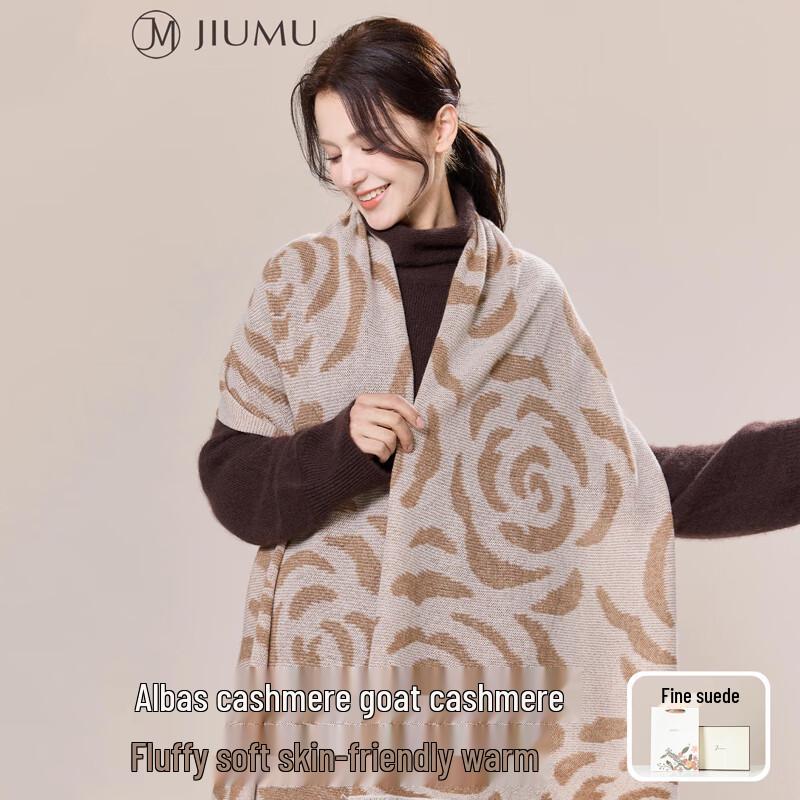 

JIUMU Women s Warm Cashmere Wool Shawl Scarf One Size