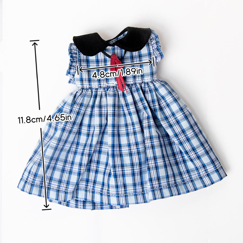 Blyth Puppenkleidung BJD Kleid Schuluniform Kariertes Kleid Kawaii JK Stil Outfit für OB24 YMY Licca Azone Modepuppen Zubehör