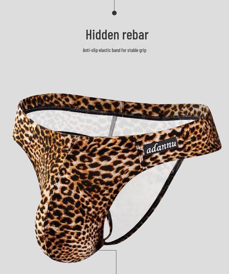 ADANNU Men's Leopard Thong AD745 - Youthful, Sexy Single String Underwear