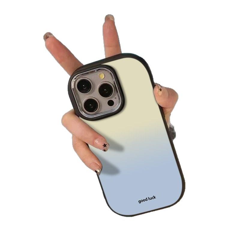 Summer two-color gradual change blue Apple 11 mobile phone case iPhone11 women's soft rubber creative protective case 11promax