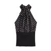 European and American Style, New Women's Clothing, Versatile, Fashionable Polka Dot Neck Collar Top 1223024