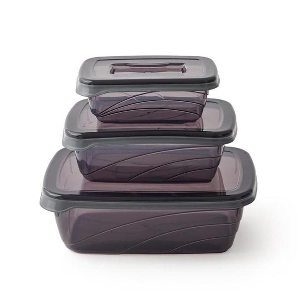 Qlu Bio 3Piece Storage Container Set  Anthracite