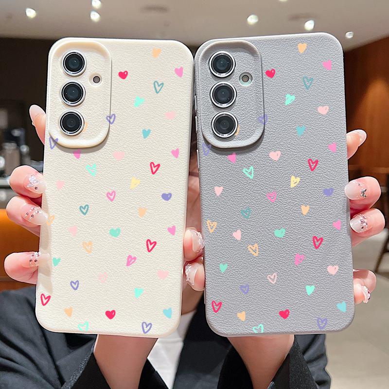 Love Hearts Case For Samsung Galaxy S24 S26 S23 S22 S25 Ultra S21 FE Edge A34 A16 A36 A56 A15 A35 A17 A37 A57 A54 A55 5G Capa