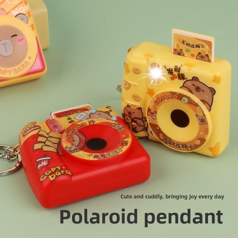 Capybara Camera Flash Keychain With Light And Sound For Kids Gift