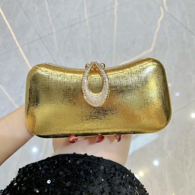 Hand-held Designer Bag, Fashionable Evening Bag, Bag with Rhinestones, Crossbody Bag with Chain Strap