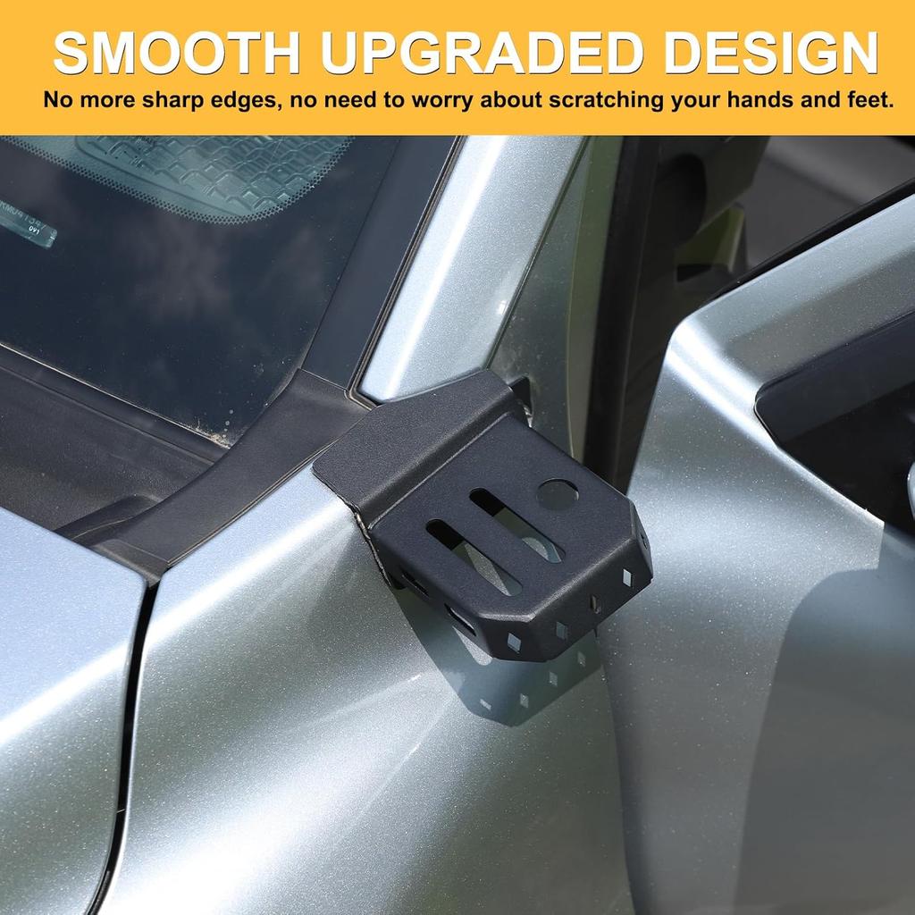 Hood Searchlight Holder and Antenna Mount Bracket Compatible with Toyota Tacoma 2024 2025 2026, Car Exterior Accessories