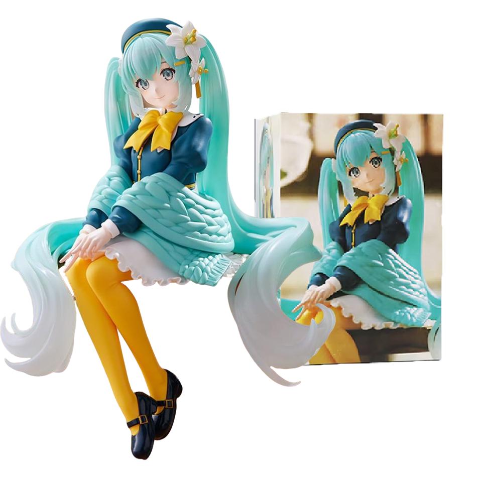 New Hatsune Miku Anime Figure Toys Flower Fairy MIKU 3 Kinds Kawaii Cartoon PVC Action Figurine Model Dolls Birthdays Gifts Kids