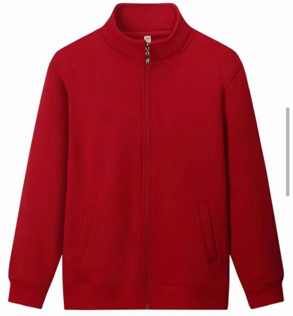 Unisex Korean Style Zip-Up Loose Jacket - Casual Solid Color Outerwear, Plus Size Available