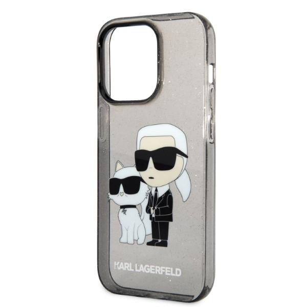 Karl Lagerfeld KLHCP14XHNKCTGK iPhone 14Pro Max 6.7" Black/black Hardcase Glitter Karl&Choupette