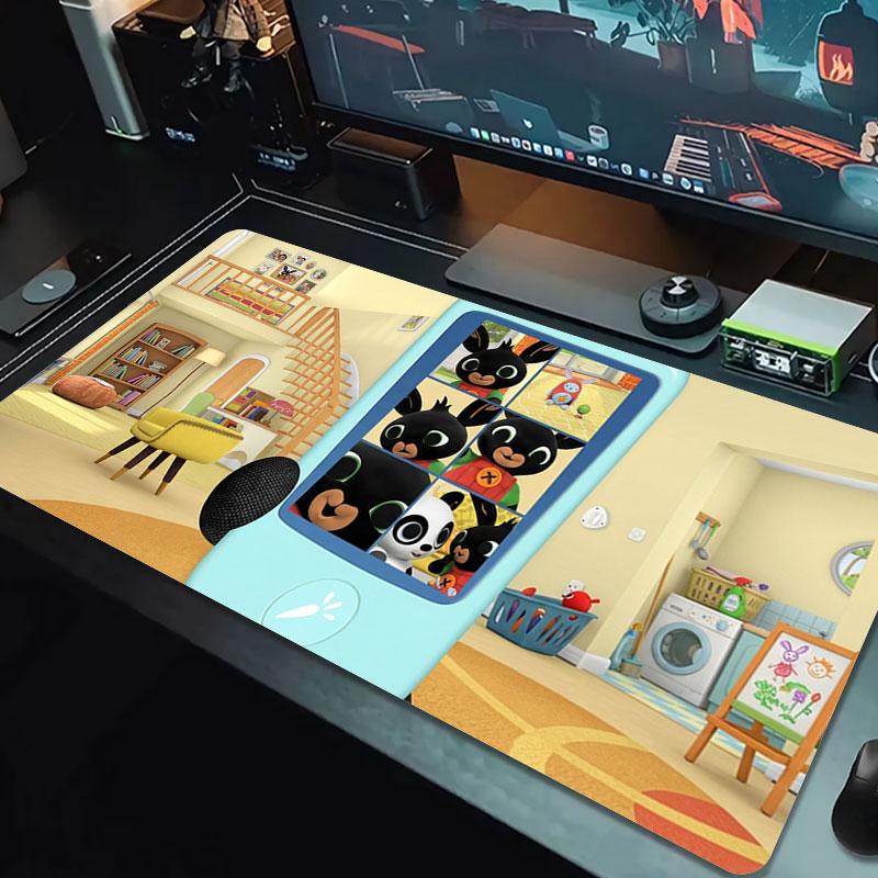 Bing Large Size Mouse Pad Large Gaming Table Cushion Non-slip Laptop Tablet Big Mousepad XXL Mat Mini PC Playmat With Lock edge