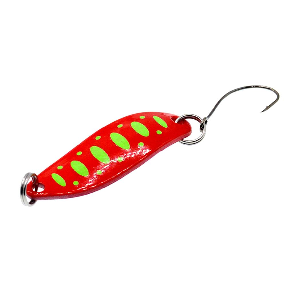 Esca da Pesca Rotante in Metallo Cucchiaino Spinner con Amo Affilato Attrezzatura da Pesca Resistente per Acqua Dolce e Salata