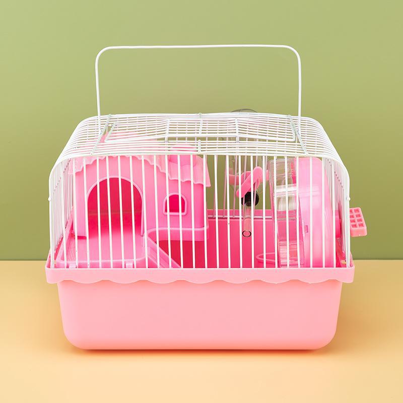 Luxury Portable Small Hamster Castle with Stairs - Golden Bear Paradise
