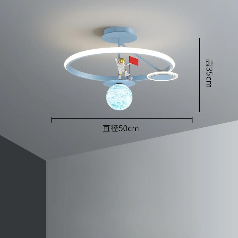 Children's room lamp simple modern star room light Nordic creative boy girl space astronaut bedroom chandelier