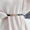 Metal Chain Buckle Belt For Women Lady Solid Color Thin PU Leather Adjustable Straps Jeans Pants Wild Decorative Waistband