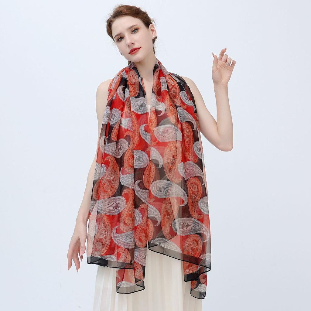 Luxury Silk Scarf Hijab Women Soft Warm Pashmina Neck Beach Stoles  Head Scarves Echarpe Shawl Large Wrap Echarpe Bandana