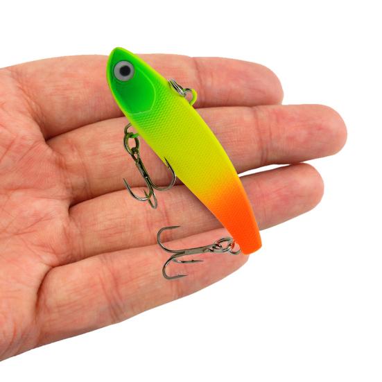 10g/6cm Mini Isca Dura Cor Vívida Brilhante Simulação Pele de Peixe Isca Vibratória Acessório de Pesca