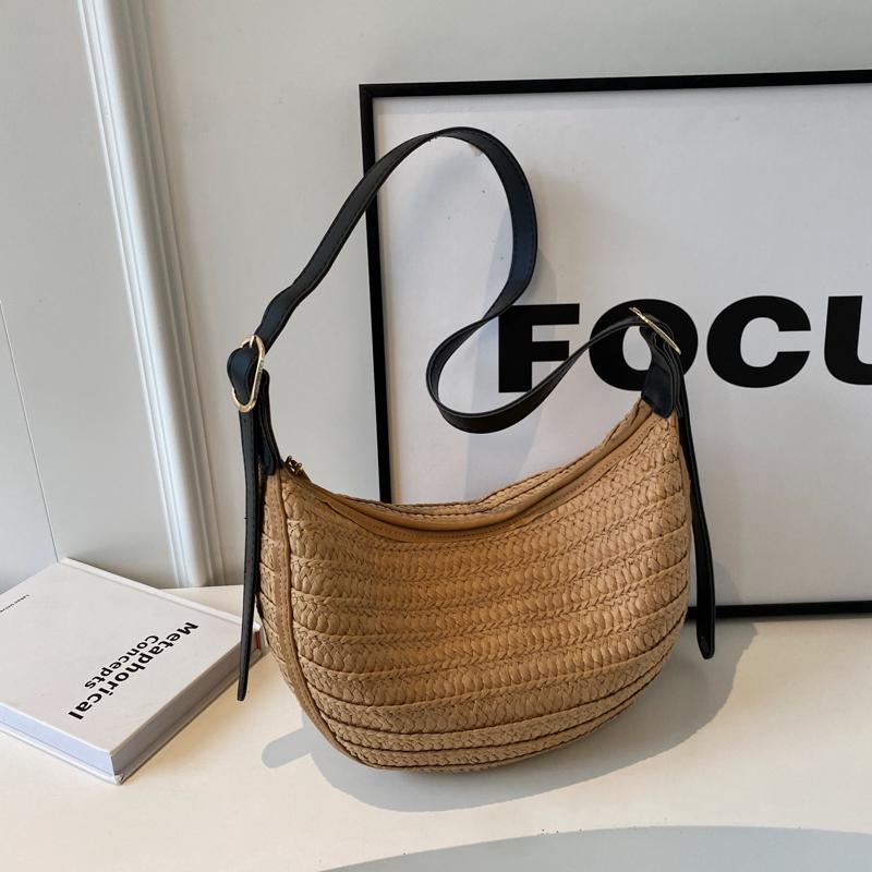 Women's Beach and Beach Bags Weaving Bag Feminine Shoulder Bag Travel Shoulder Bags