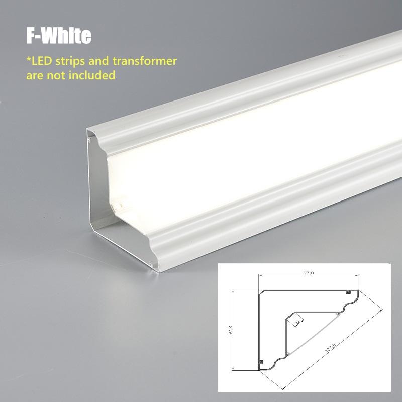 Free Ceiling Top Corner Line Lamp LED Aluminum Profile Surface Mounted Linear Light Channel Ceiling Luminous Plaster Line Decor