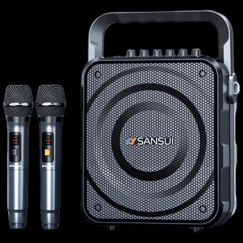 

SANSUI Portable KTV Bluetooth Speaker with Dual Mics K58S CN plug (adapter included)