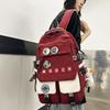 Korean Version of the College Style Large-capacity Contrasting Color Student Schoolbag New Junior High School Backpack