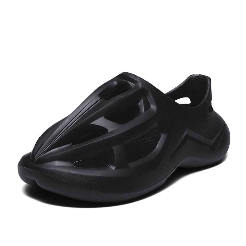 

Обувь с отверстиями мужская летняя 2025 новая толстая подошва нескользящая пара пляжная сумка сандалии с закрытым носком уличные тапочки мужские 36
