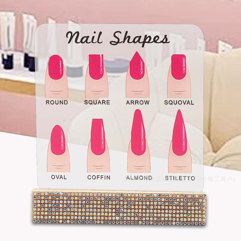 Acrylic Nail Art Signboard Nail Shape Display Rack Wearing Armor Display Board Artwork Rack Nail Display Stand Nail Salons Decor