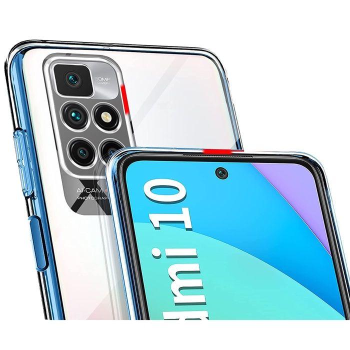 Coque et tour de cou pour Xiaomi REDMI 10 4G - TPU Souple Transparent Cordon Noir réglable Phonillico®