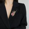 Rhinestone Butterfly Brooch Butterfly Wing Lapel Pin Sweater Cardigan Coat Business Suit Decoration Women Clothing Accessories