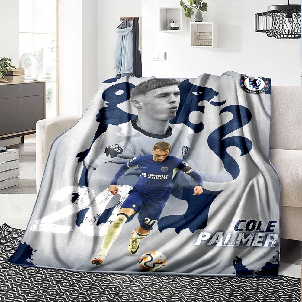Chelsea Fc Football Player Blanket Ultra-Soft Great for Bed Chair Picnics Four Seasons Multipurpose Modern Birthday Christmas Gift Blanket