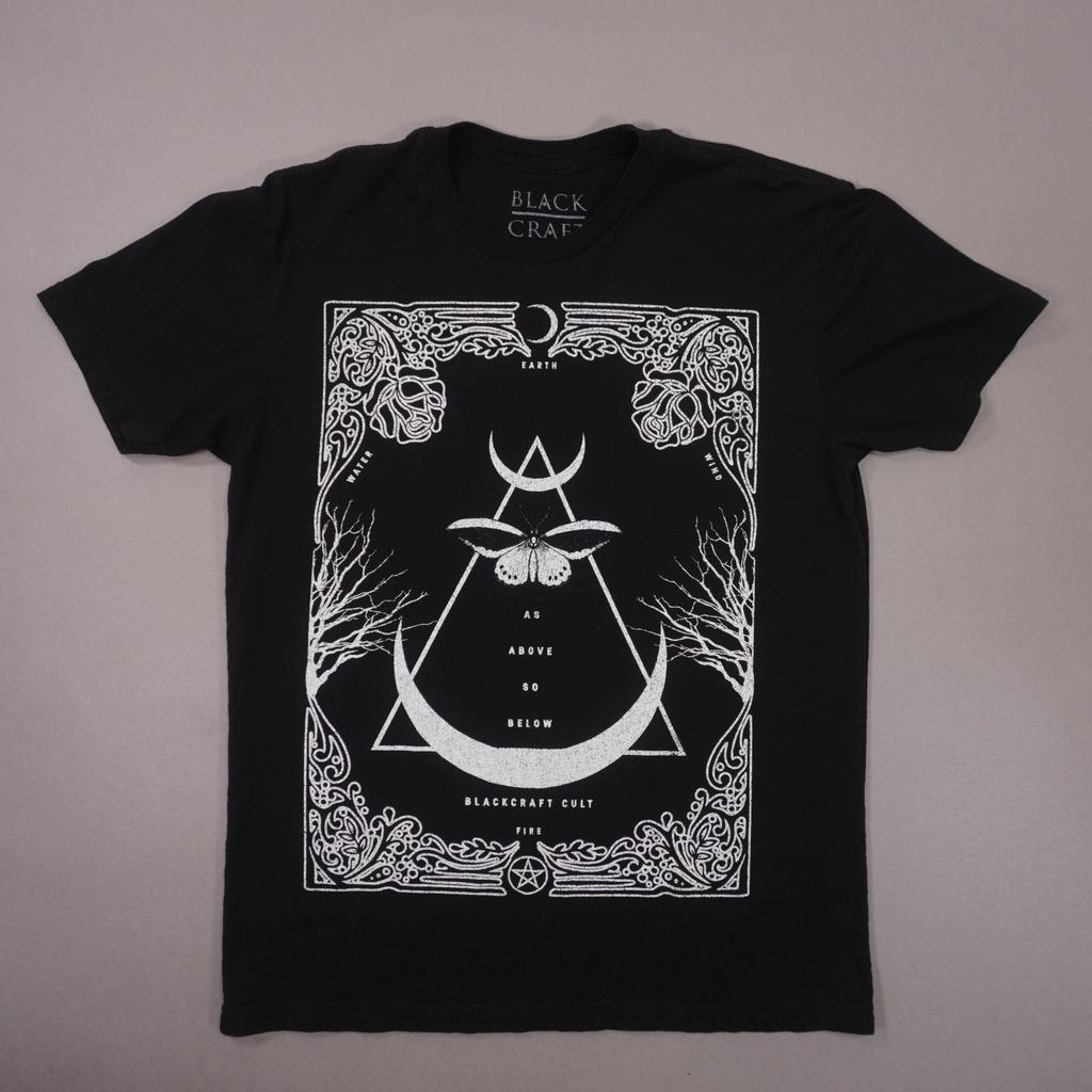Blackcraft Cult As Above So Below 4 Elements T Shirt Mens II Medium Black Unisex T-Shirt