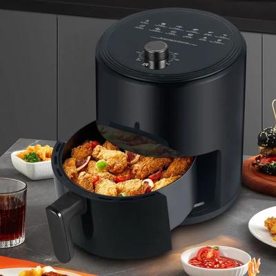 Zdravé vaření 6,8L Velkokapacitní horkovzdušná fritéza, Knoflíkový spínač 1hodinový časovač, Dvojí účel pro pečení Potravinářský, Nepřilnavý povrch