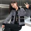 Kadınlar için Vintage Fransız Tarzı Örgü Sonbahar Kış Ceket Moda Dış Giyim